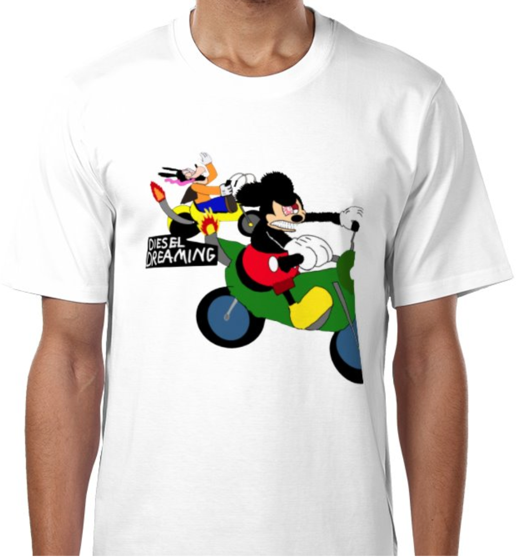 Diesel Dreaming Mickey and Goofy Tshirt